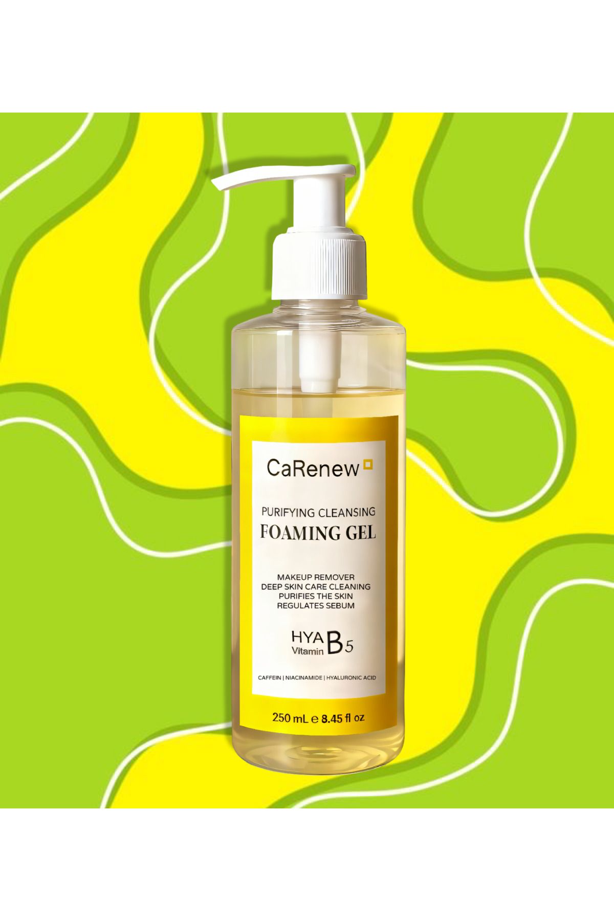 CaRenew Köpüren Yüz Temizleme Jeli 250 ml – Sebum Dengeleyici Ve Arındırıcı Temizleyici