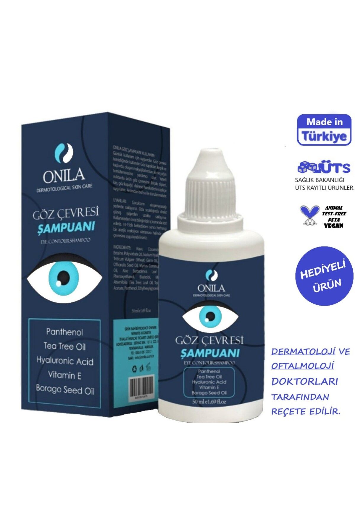 Onila-Eye Contour Care Shampoo 50ml (Cleaning of Eyelids, Eyebrows and Lashes) 07/ 2026 1
