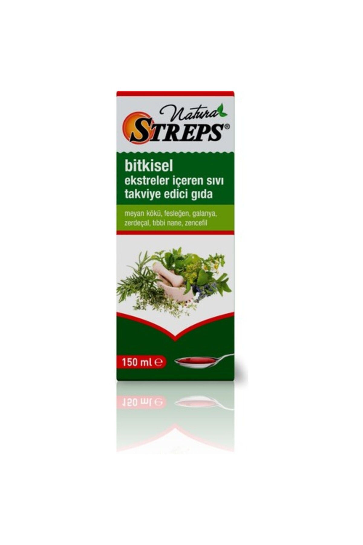 Abfen Farma Natura Streps Bitkisel Şurup 150Ml
