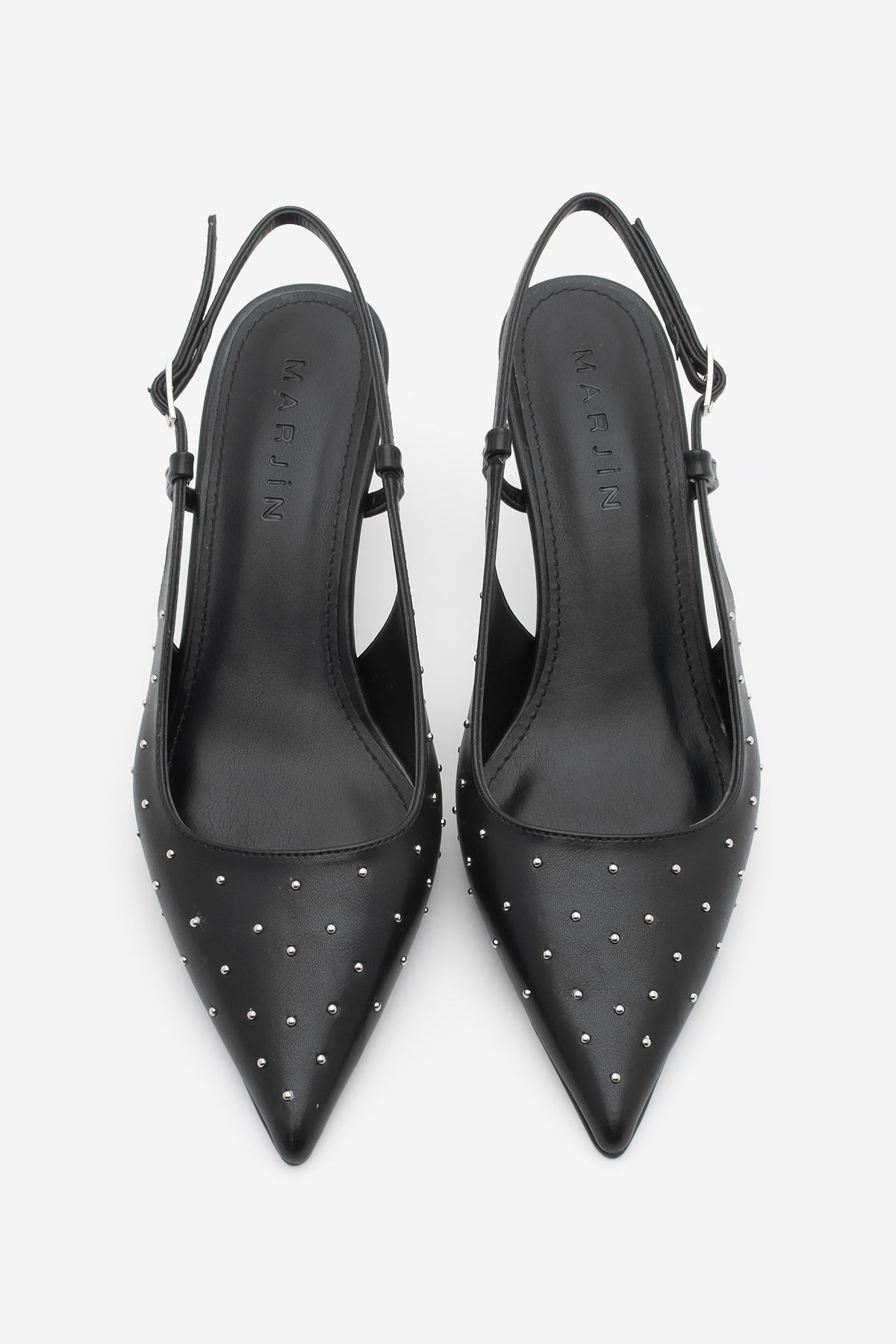 استیلتو زنانه STILETTO در پشت کفش پاشنه بلند با TIMON مشکی را نشان داد Marjin