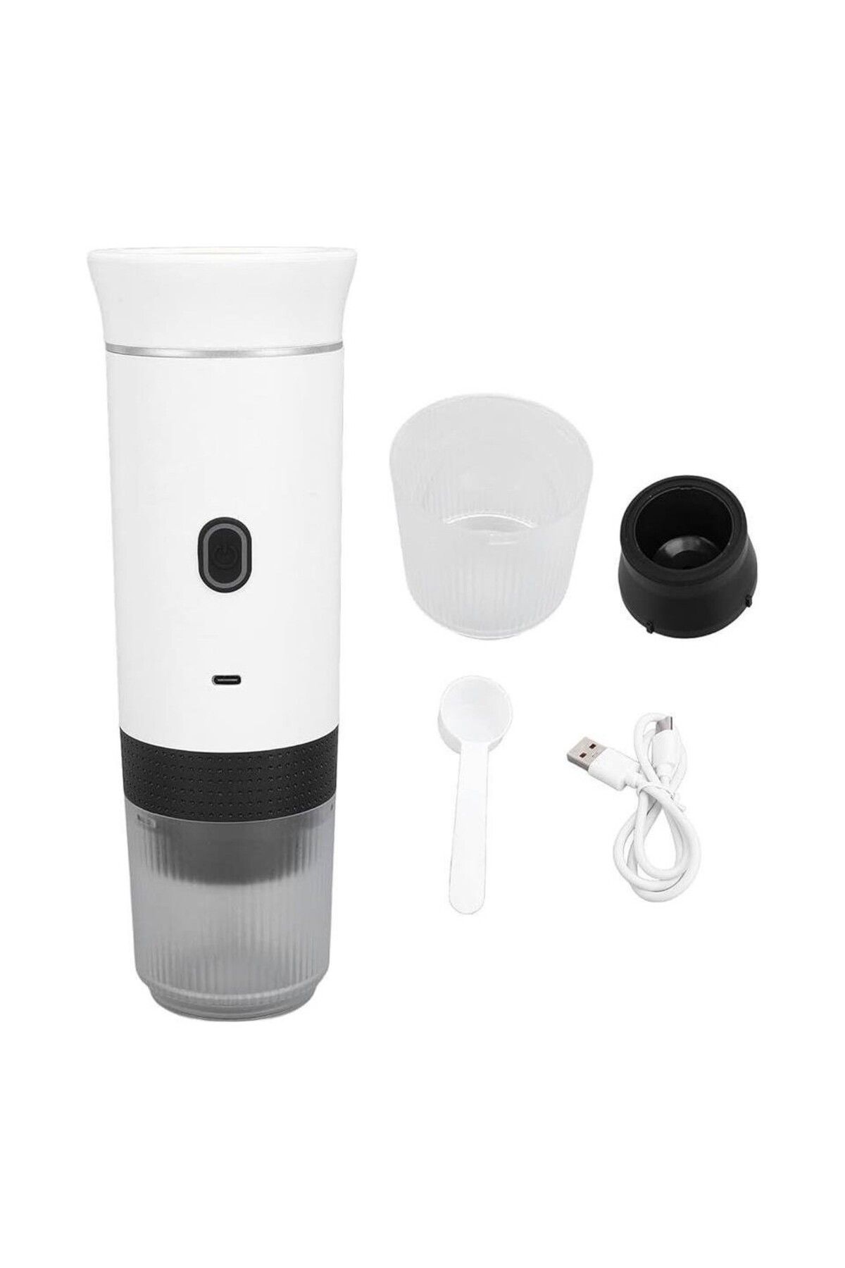 4Berry Kmpr-01s Taşınabilir Şarjlı Kahve Makinası Beyaz