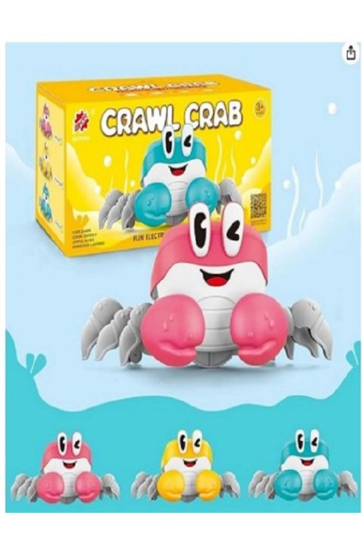rexa-Crawling Crab Baby Toy – Interactive Tummy Time Toy with Music & Movement for Infants and Toddlers 1