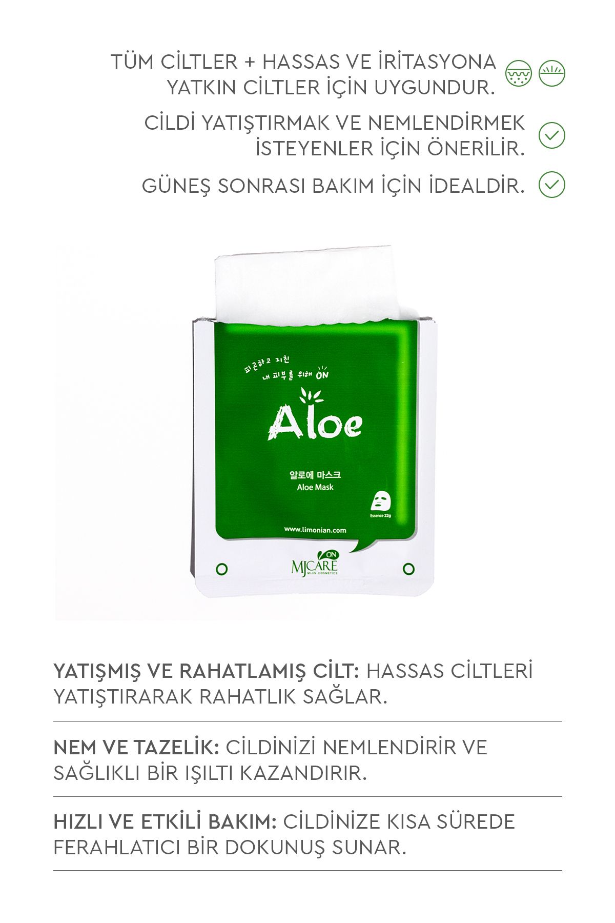 Mjcare-Aloe Vera Extract Face Mask8809220800160 4