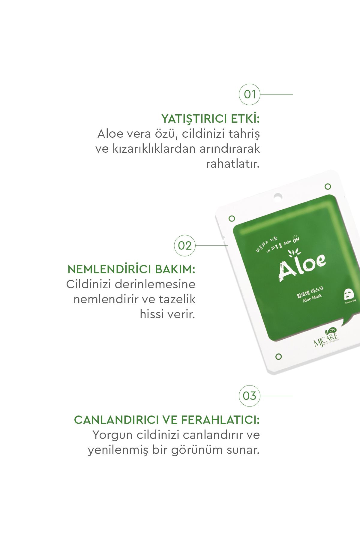 Mjcare-Aloe Vera Extract Face Mask8809220800160 2