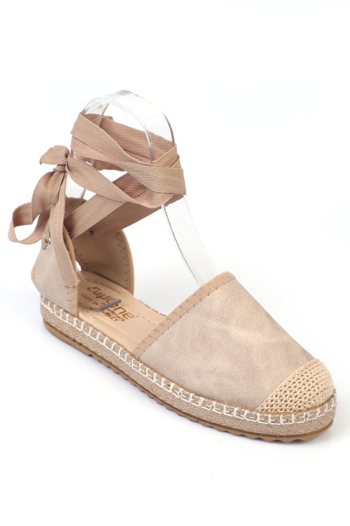 Capone Outfitters Brianna Kalın Tabanlı Bilekten Bağlamalı Kadın Espadril