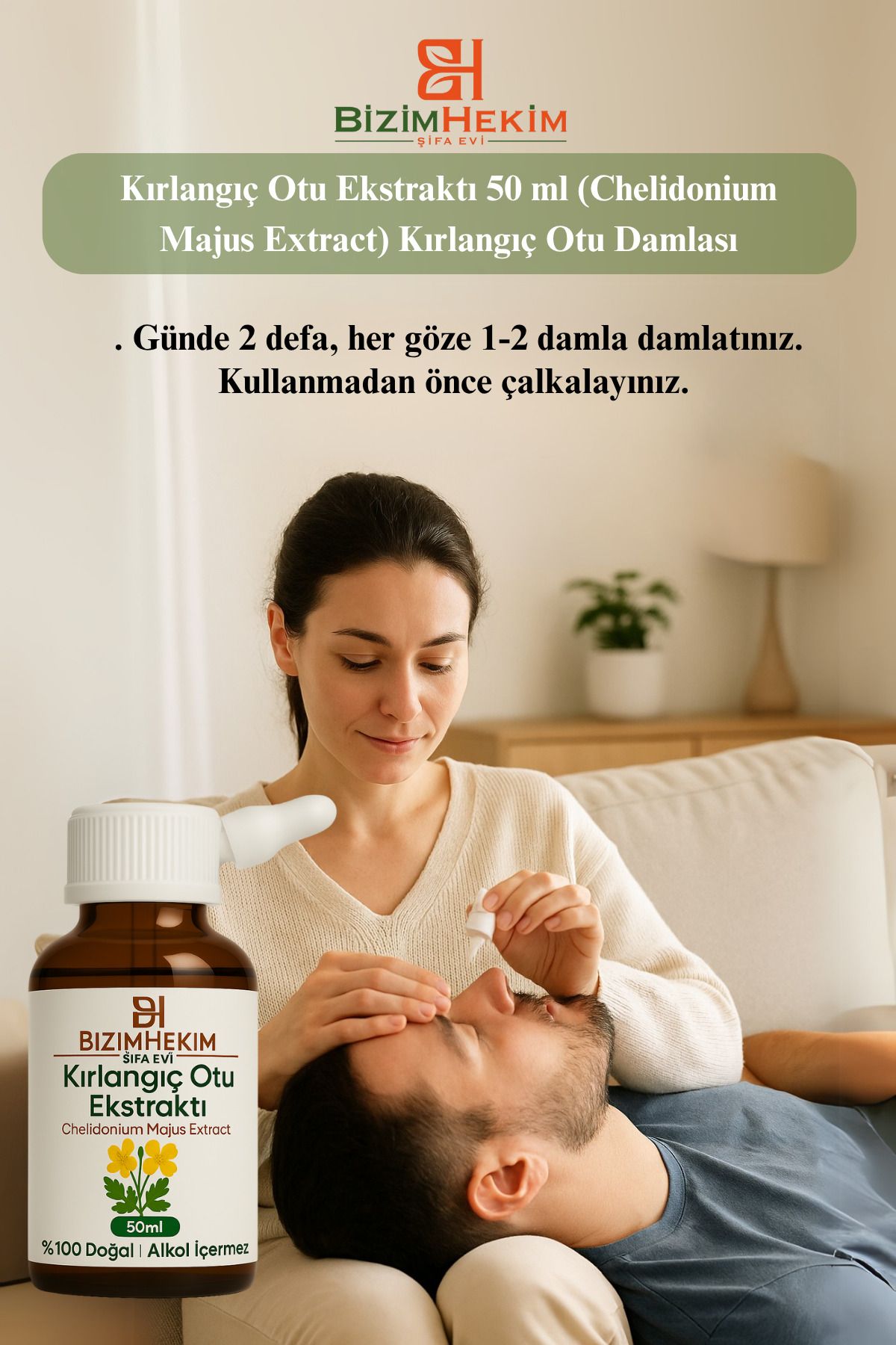 BİZİMHEKİM Kırlangıç Otu Ekstraktı 50 ml (Chelidonium Majus Extract) Kırlangıç Otu Damlası - Kırlangıç Damlası