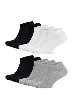 Go With 10'lu Bambu Premium Dikişsiz Kutulu Nefes Alabilir Erkek Kadın Sneake...