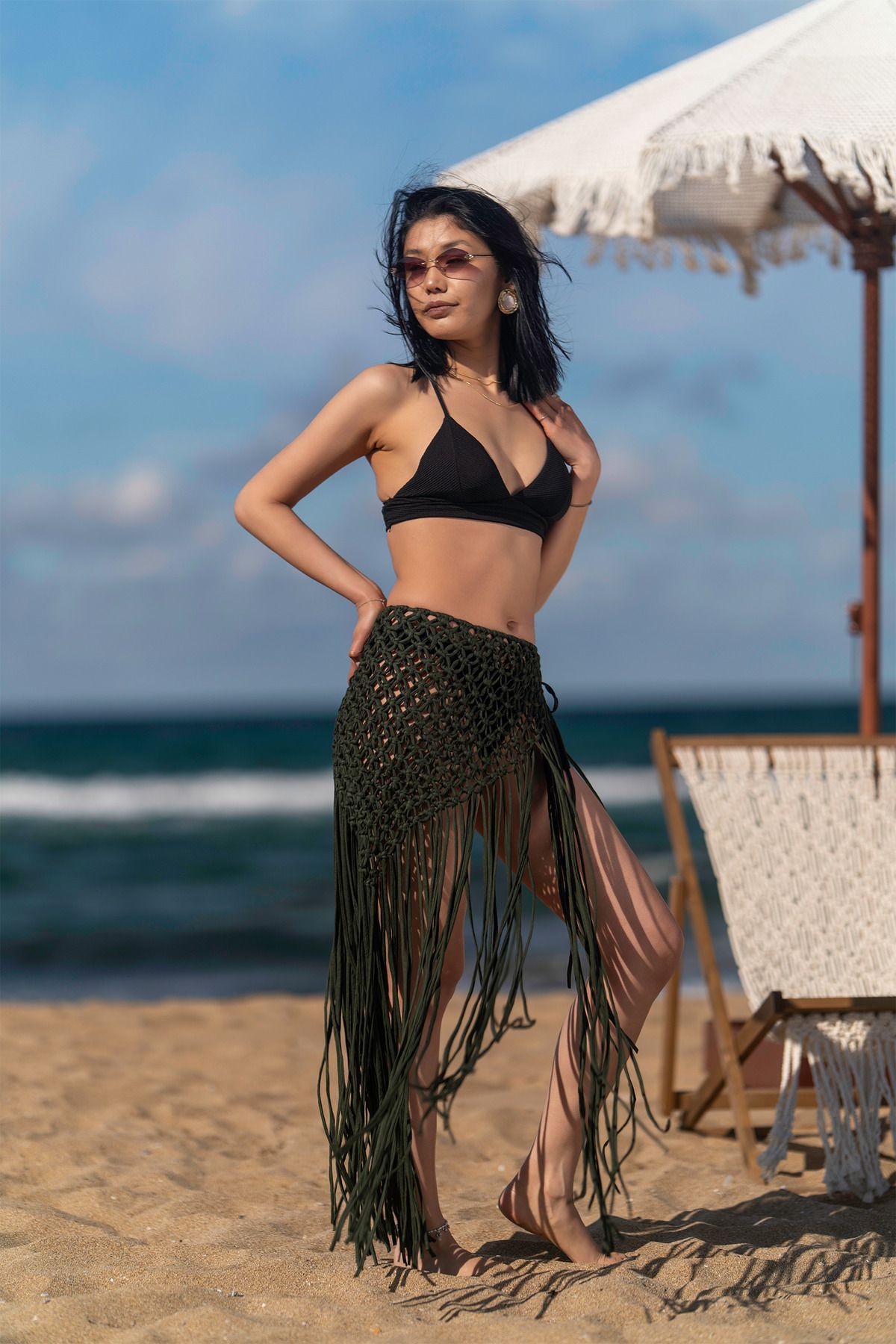 MODA Bohem Pareo | Plaj Elbisesi | %100 Pamuk Bohem Etek