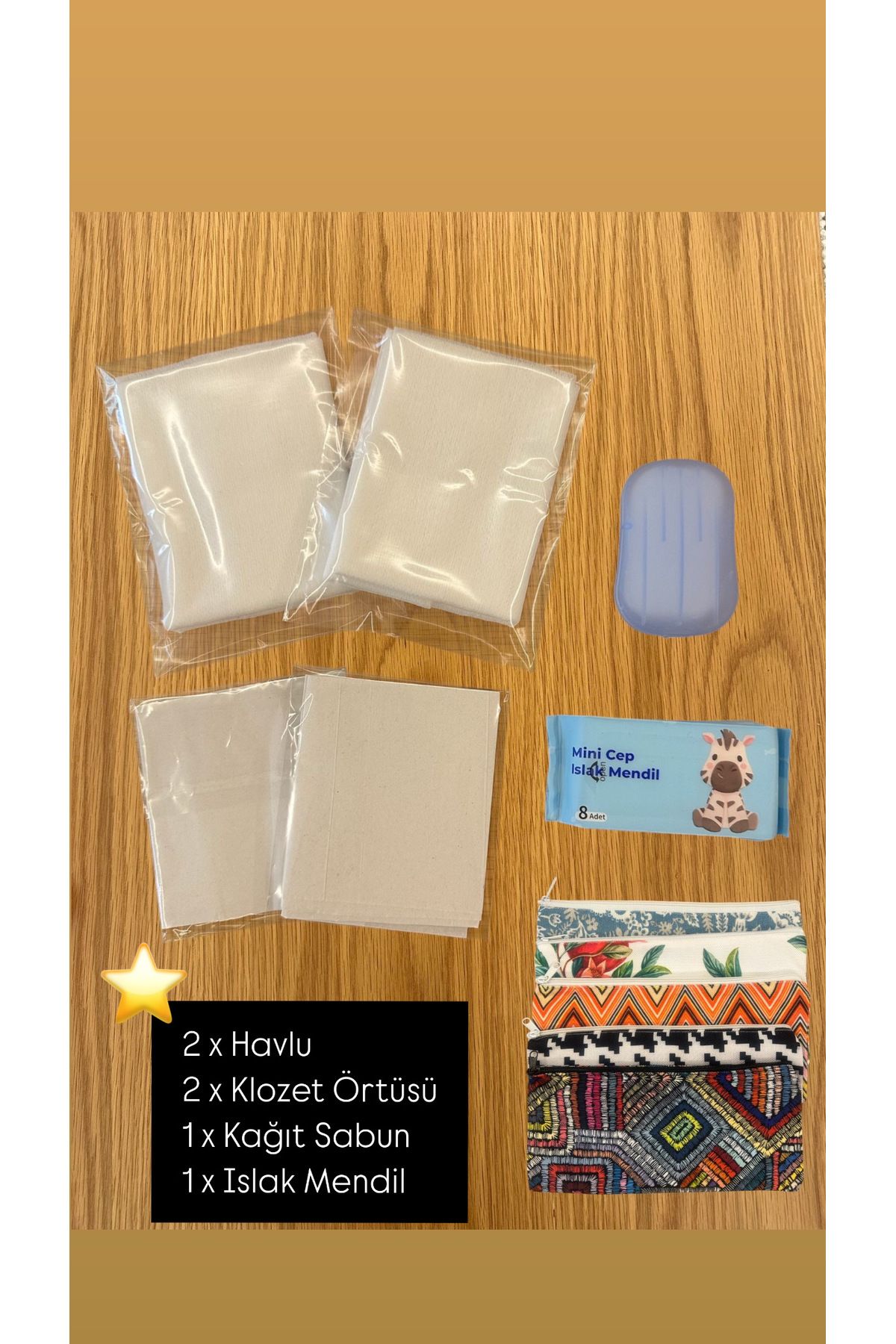Poros Store Taşınabilir Mini Hijyen ve Seyahat Seti, Mavi