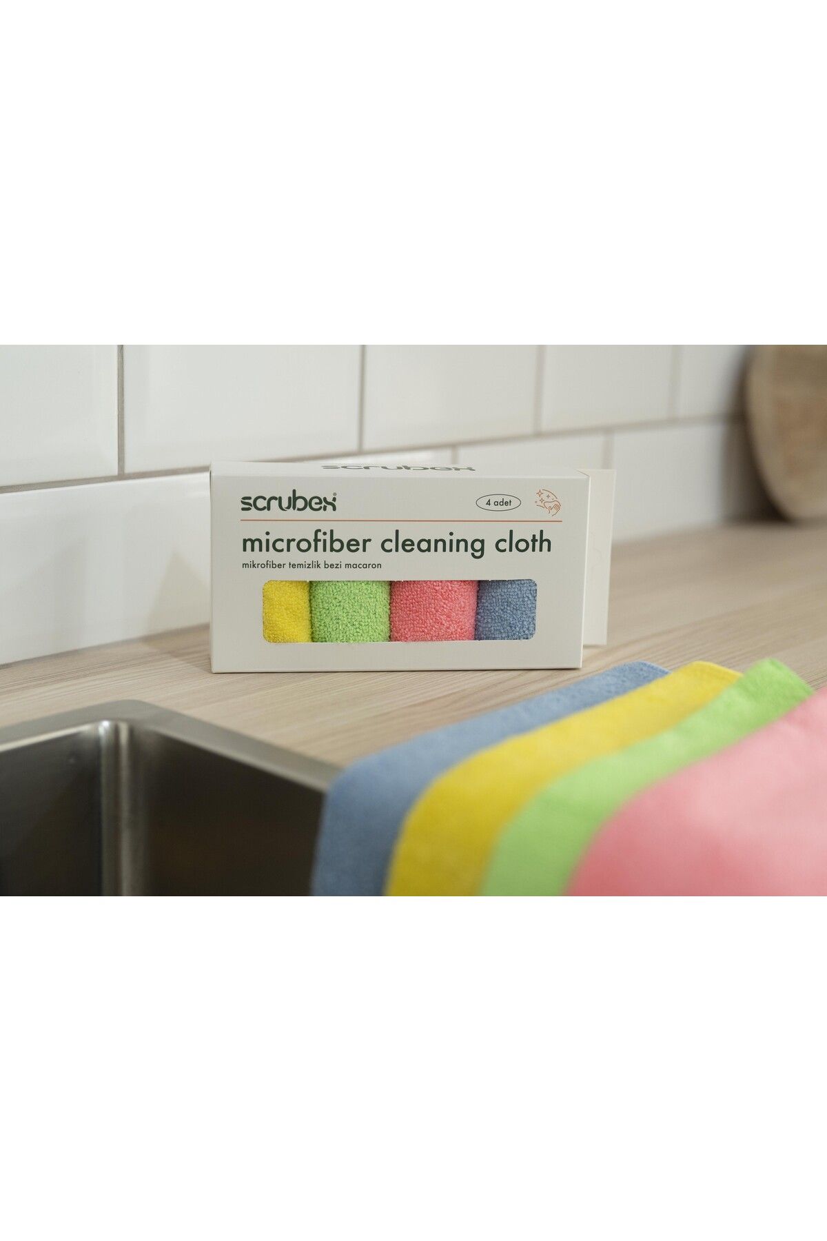 Scrubex Mikrofiber Temizlik Bezi 4’lü Macaron 40*40cm
