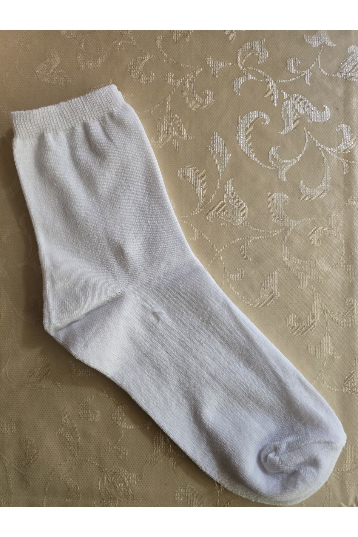 Berka 5 Çift Premium Beyaz Lastikli Sıkma Yapmayan Kadın Çorap