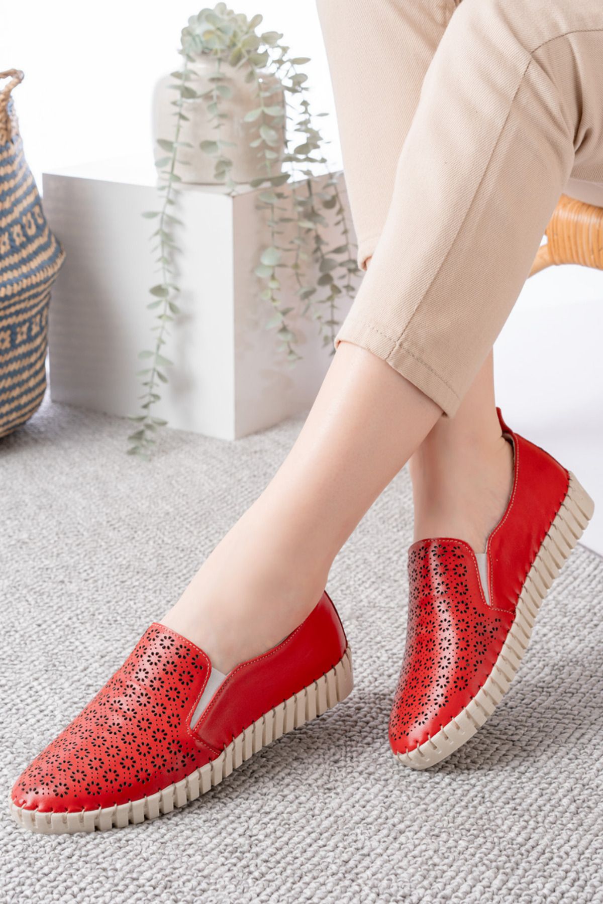 Dericalle shoes Hakiki Deri Kadın Yazlık Ayakkabı