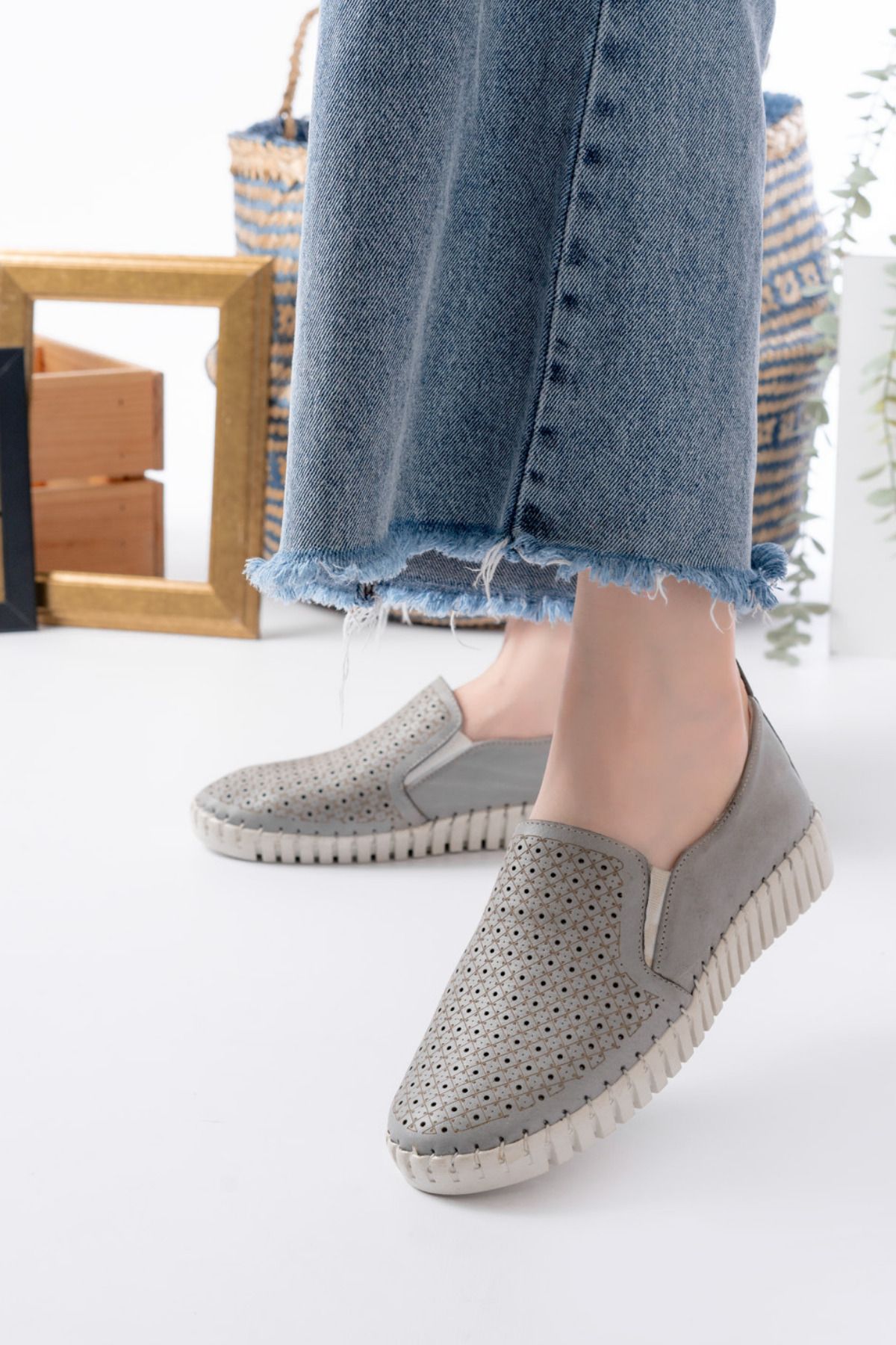 Dericalle shoes Hakiki Deri Kadın yazlık Ayakkabı
