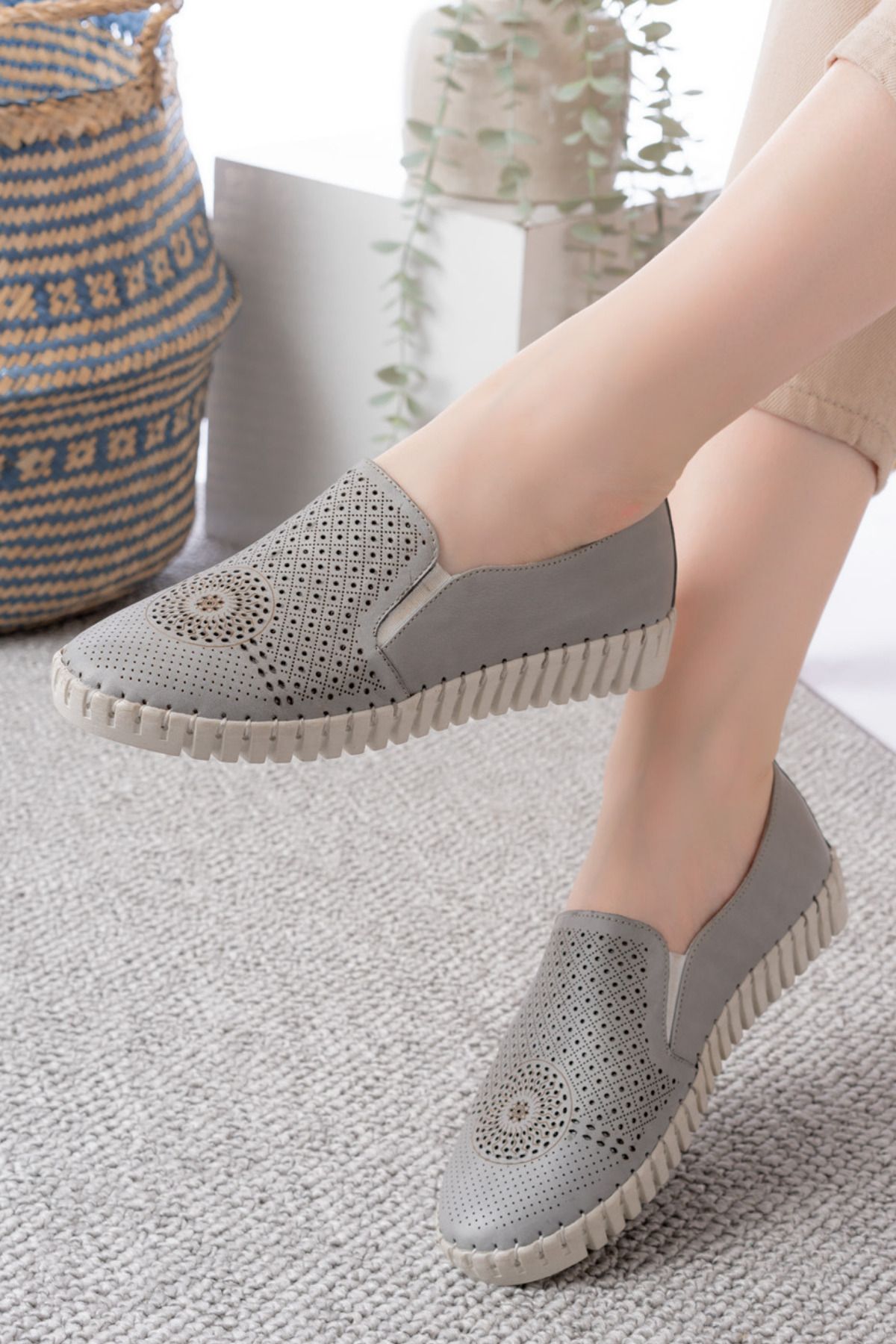 Dericalle shoes Hakiki Deri Kadın yazlık ayakkabı