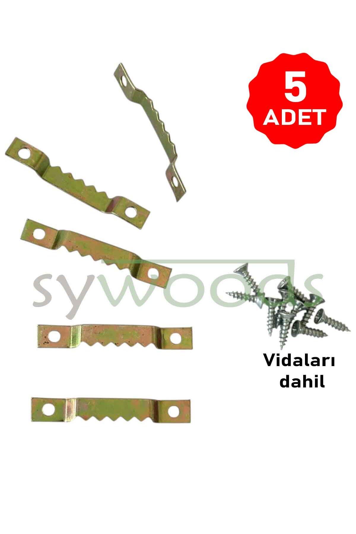 sywoods Küçük timsah tablo ve çerçeve askısı 4 adet vidalı sarı renk