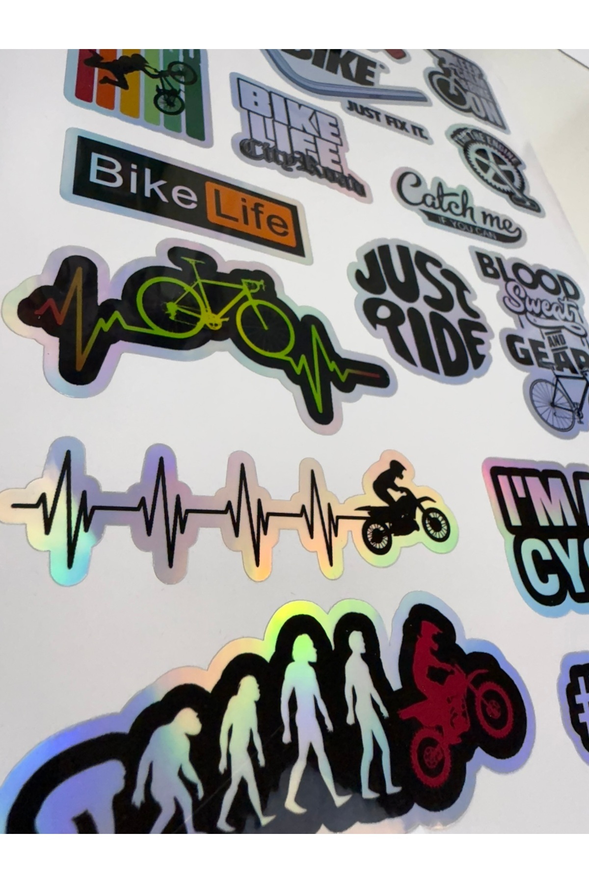 ca kay bu Bisiklet Sticker ( Etiket ) notebook,kask, duvar