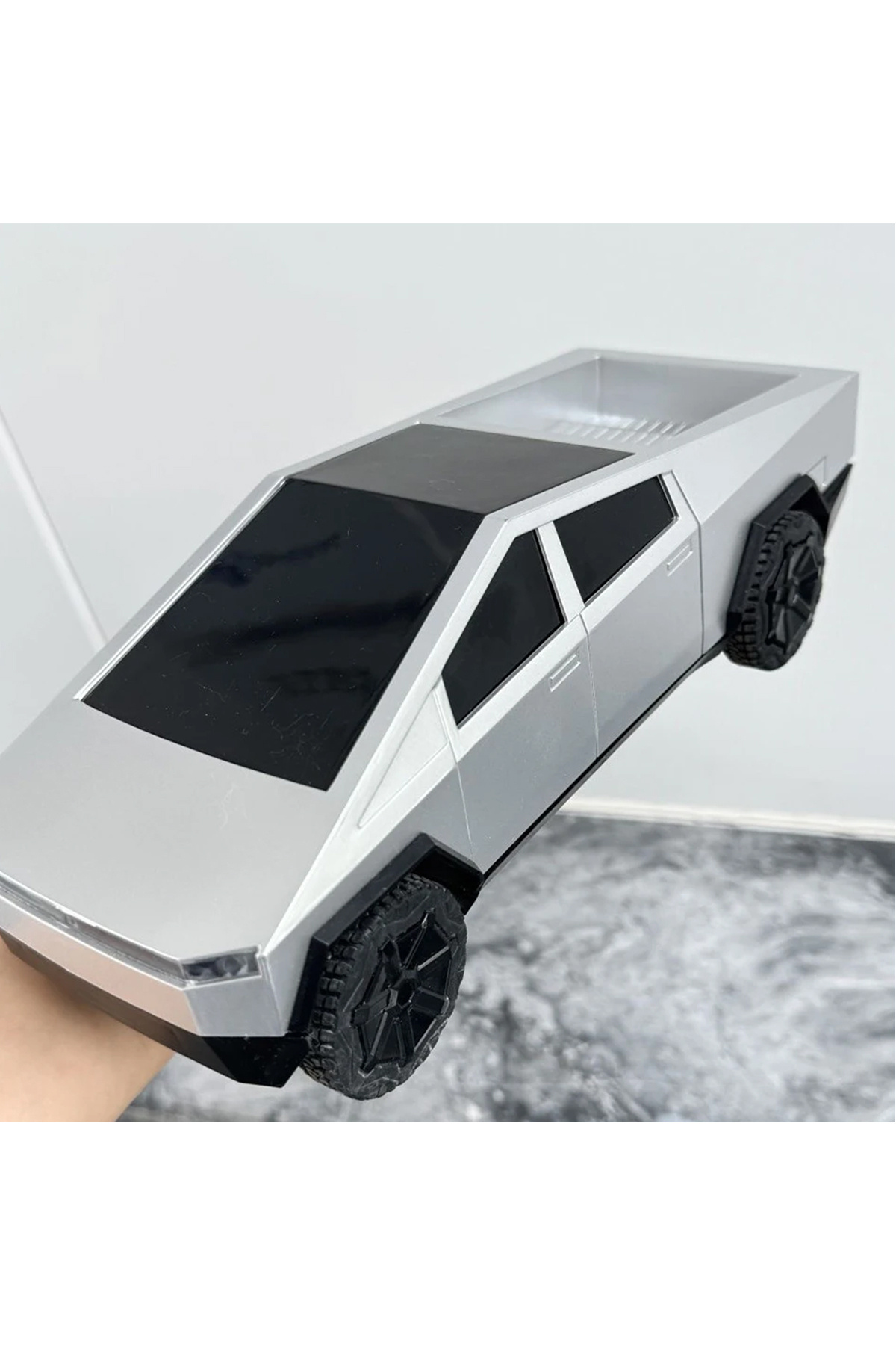 Choice-WHITE For Tesla Cybertruck Remote Control Toy Trucks Rechargeable Battery RC Mini Vehicles Toy Chris 4