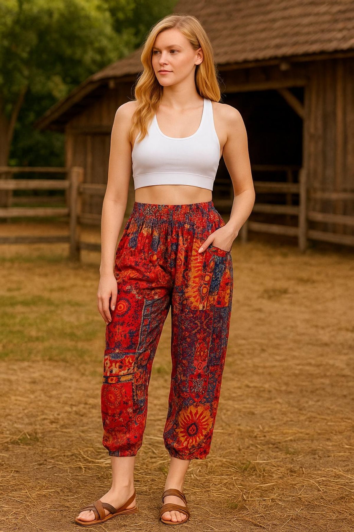 HAKKE  Beli Gipeli Şalvar Cepli PANTOLON - Görsel 3