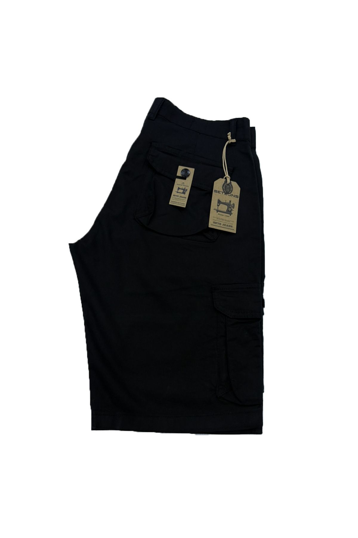 Sete Jeans Kargo Kapri Siyah