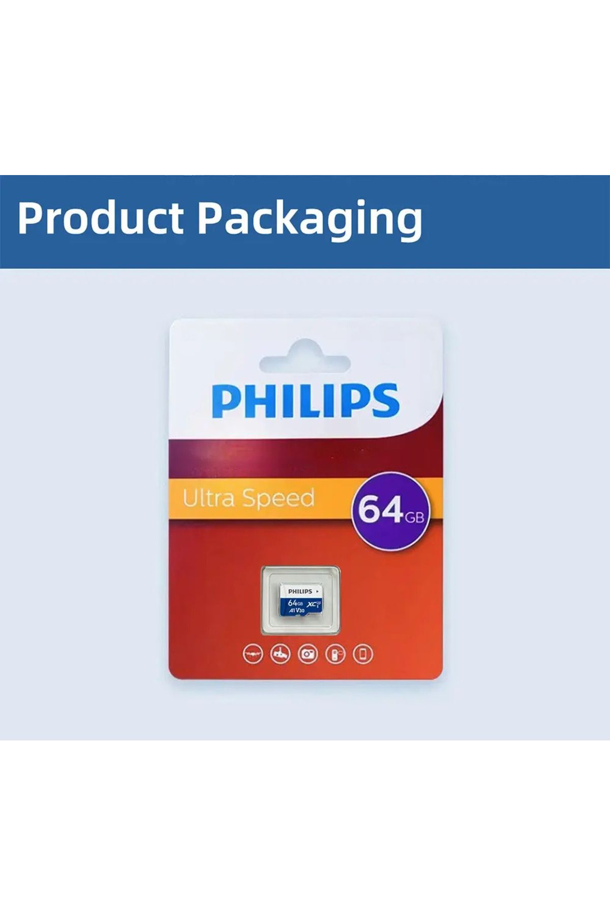 Philips 64 GB Ultra Speed A1 V30 Micro sd Hafıza Kartı ( 100 MB/s Hız )