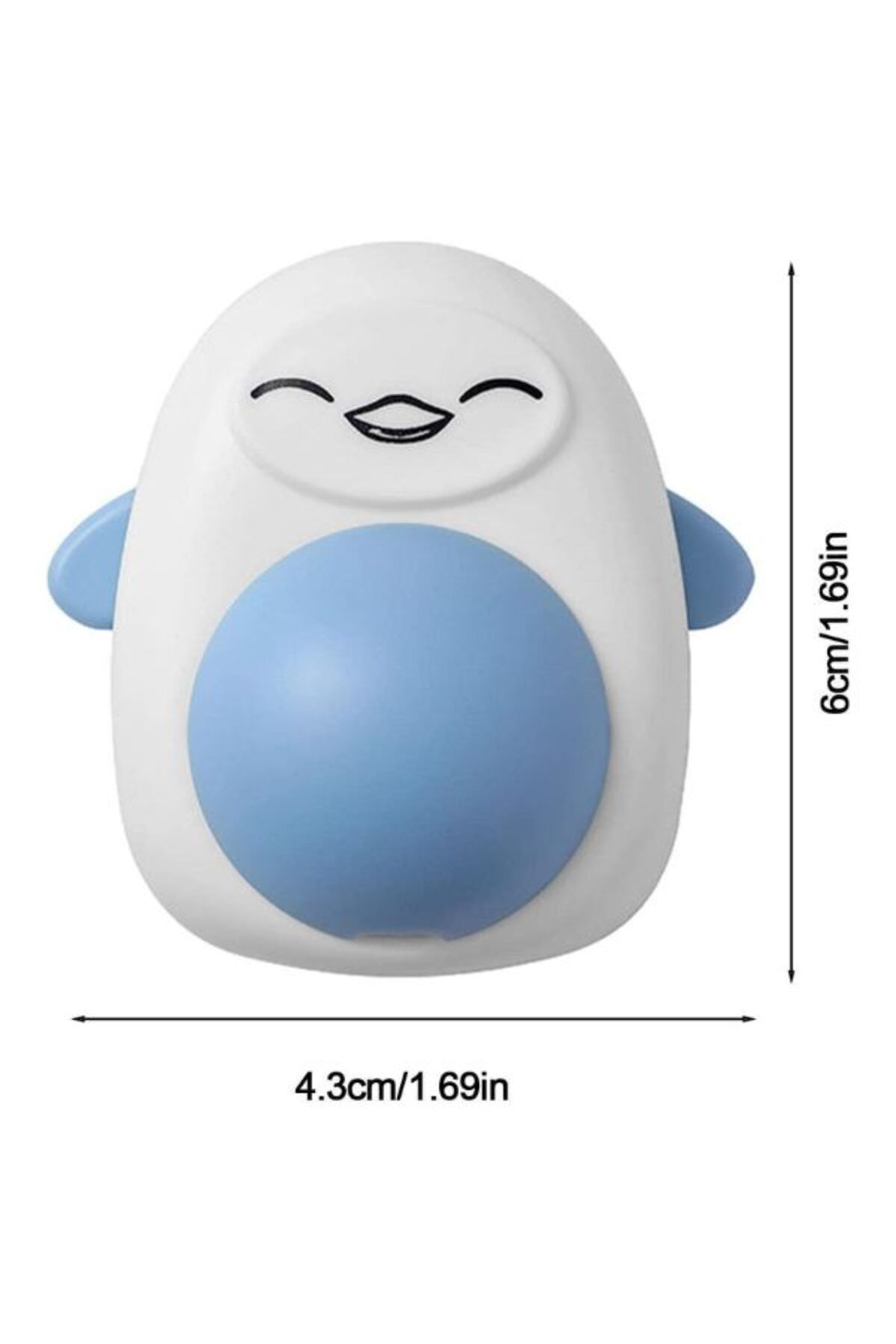 Evelise-Jucărie interactivă model pinguin pentru pisici cu bilă rotativă la 360° din iarbă catnip, 4,3 x 6 cm 3