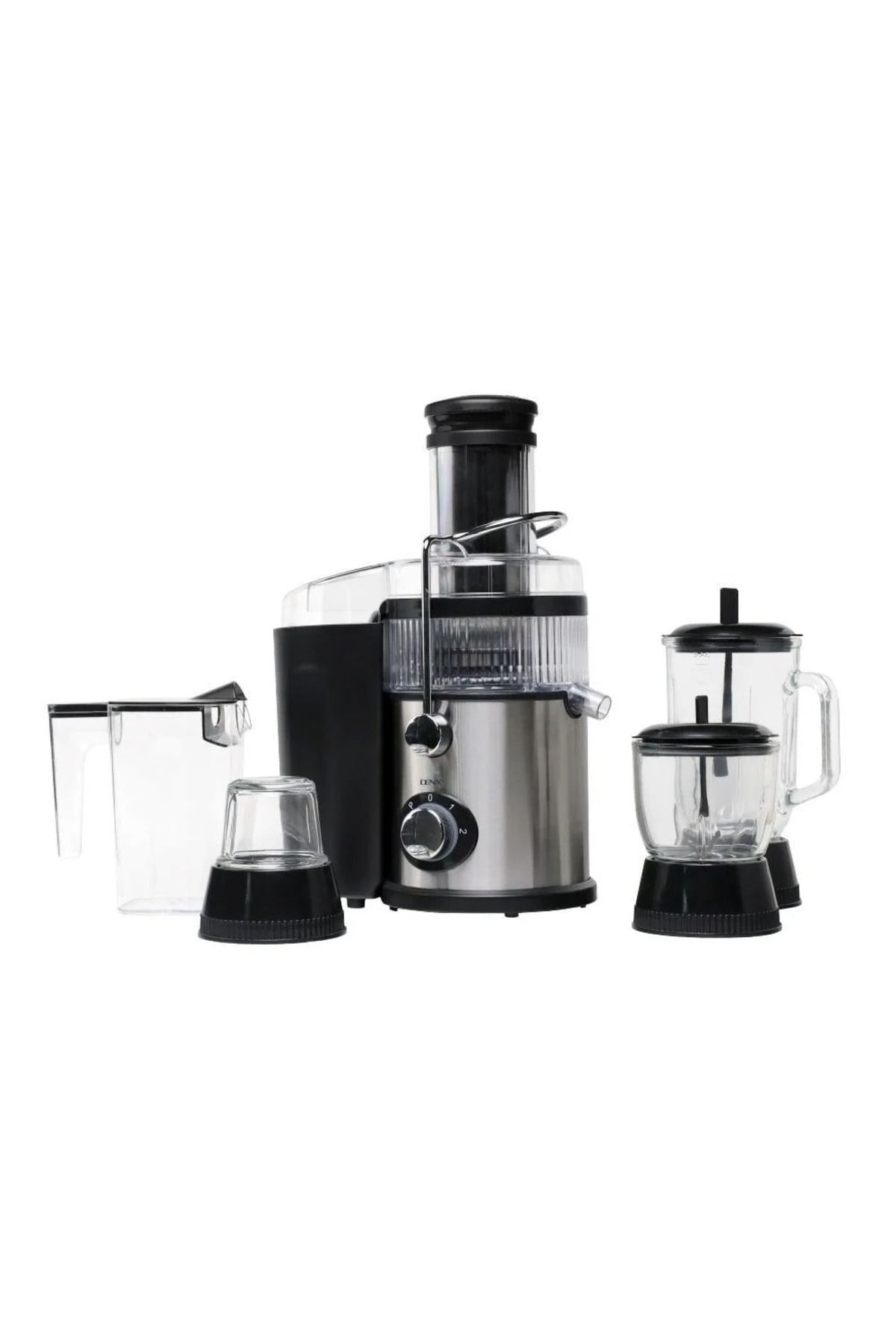 Denx-Dx3217 4-in-1 Multifunction Juicer And Blender With 3 Glass Jars, Powerful 4000w Motor 4