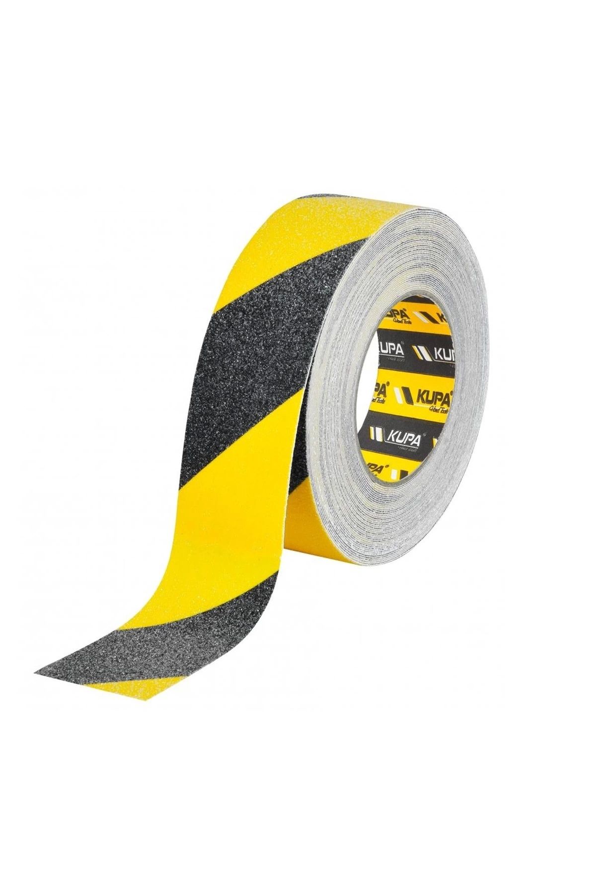 Denge Macitler Siyah-Sarı Merdiven Zemin Kaydırmaz Bant, Arkası Yapışkanlı 1. Kalite 25x15 Metre