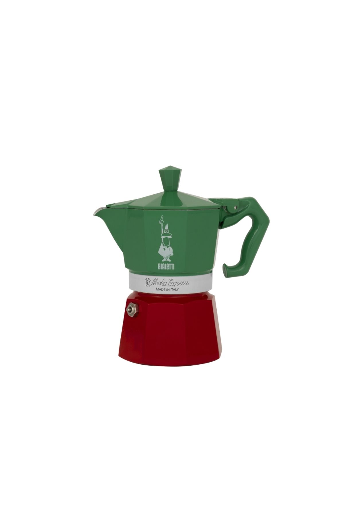 Bialetti Moka Pot Exclusive Italia 3 Cup Yeşil Kırmızı