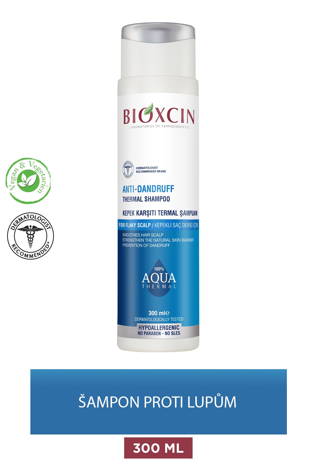 Bioxcin-Aqua Thermal šampon proti lupům 300 ml pro všechny typy vlasů 1