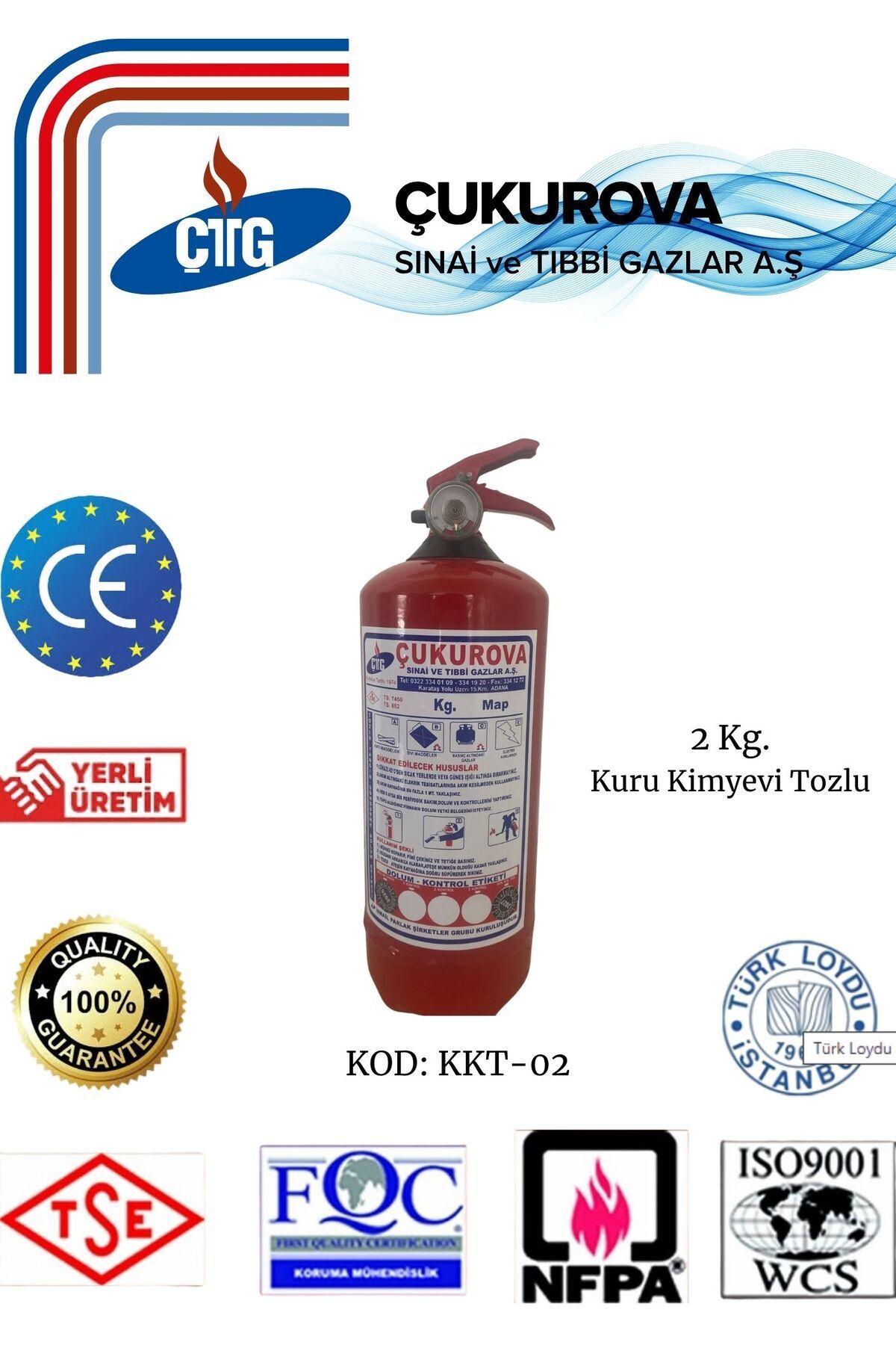 CTG Yangın Söndürme Tüpü/araç Tipi/garantili Tüvtürk Uyumlu/askı Aparat Hediye