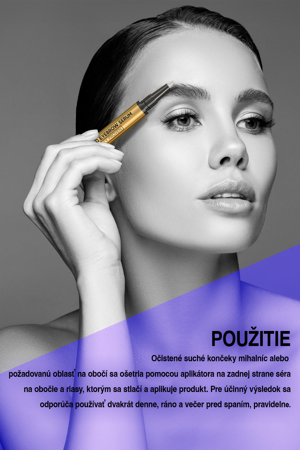 Bioxcin Eyebrow Eyelash Serum - Collagen Hyaluronic Acid Castor