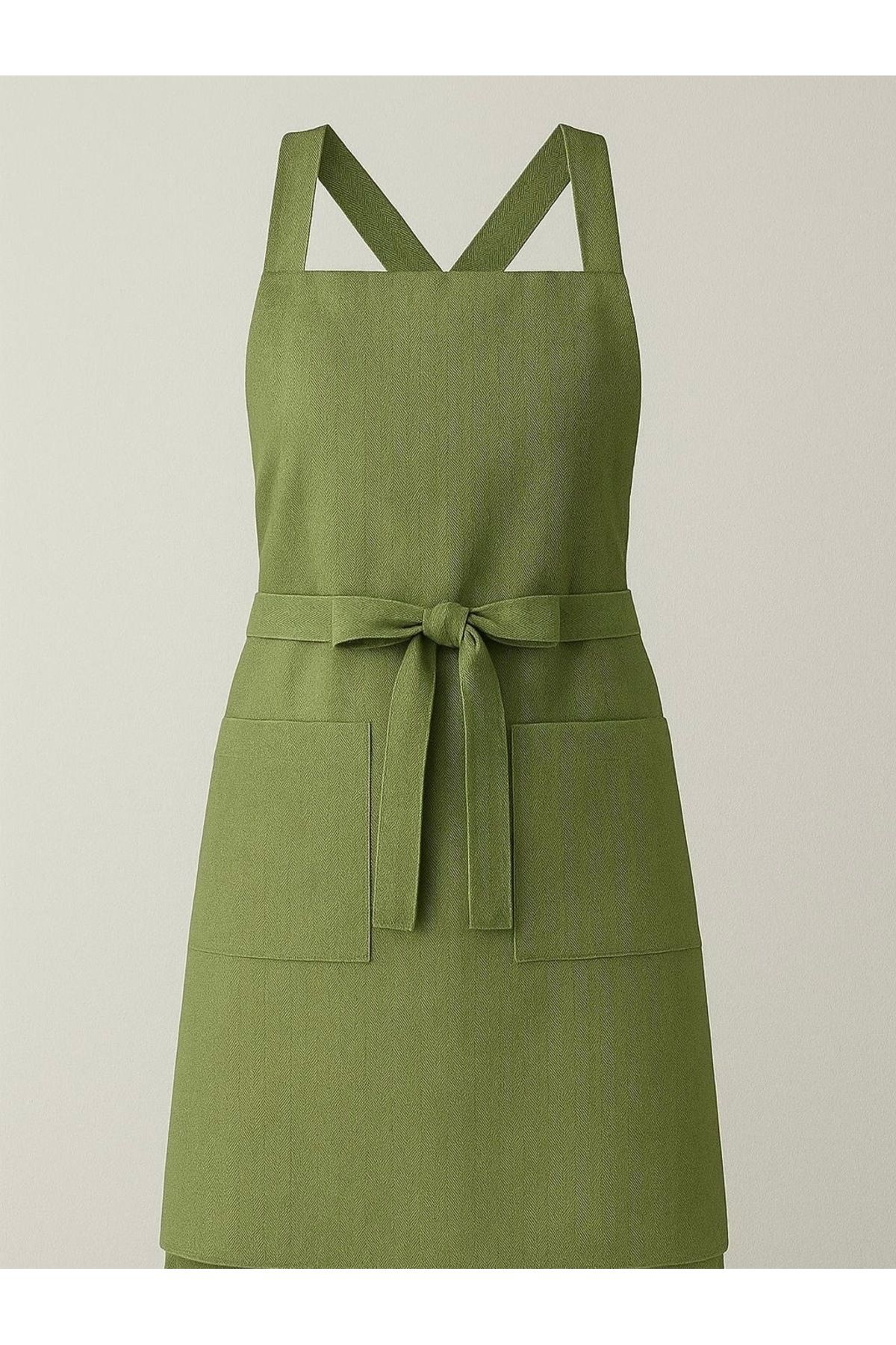 Myscrubs-Cross Binding Cotton Chef Apron / Criss@Cross Duck Cotton Apron 3