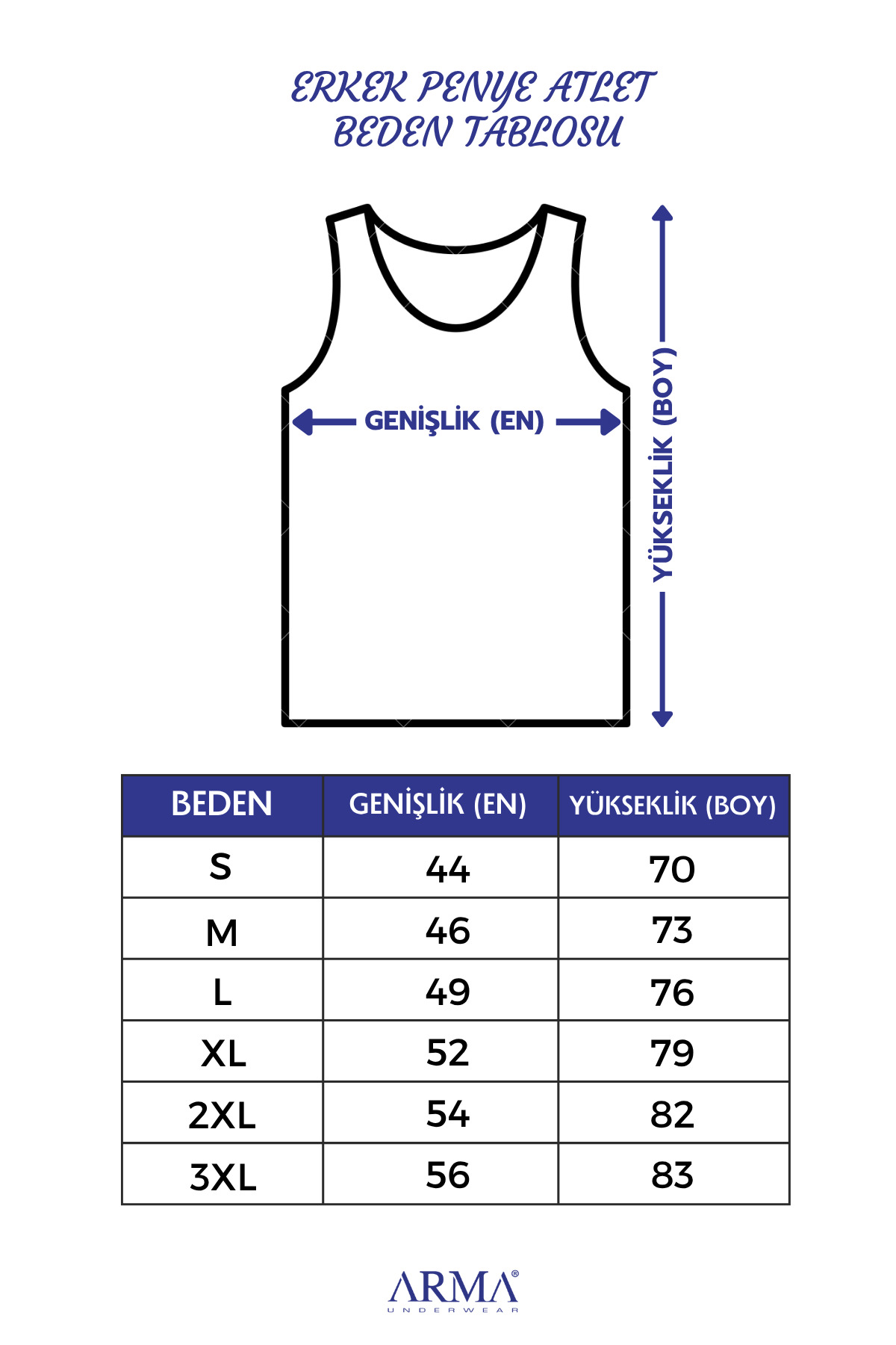 Arma Yıldız Erkek Siyah Penye Atlet %100 Pamuk 3'lü Paket görsel 5