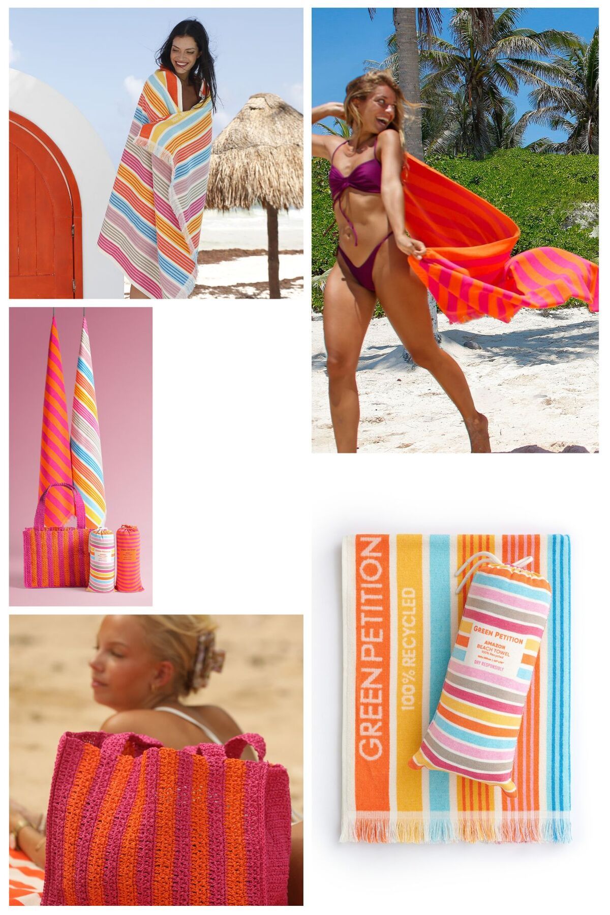 Green Petition-Set of 3 – Maris Ruby and Ocean Amazon Toucan Marla Ruby Beach Bag Together in Special Packages 2