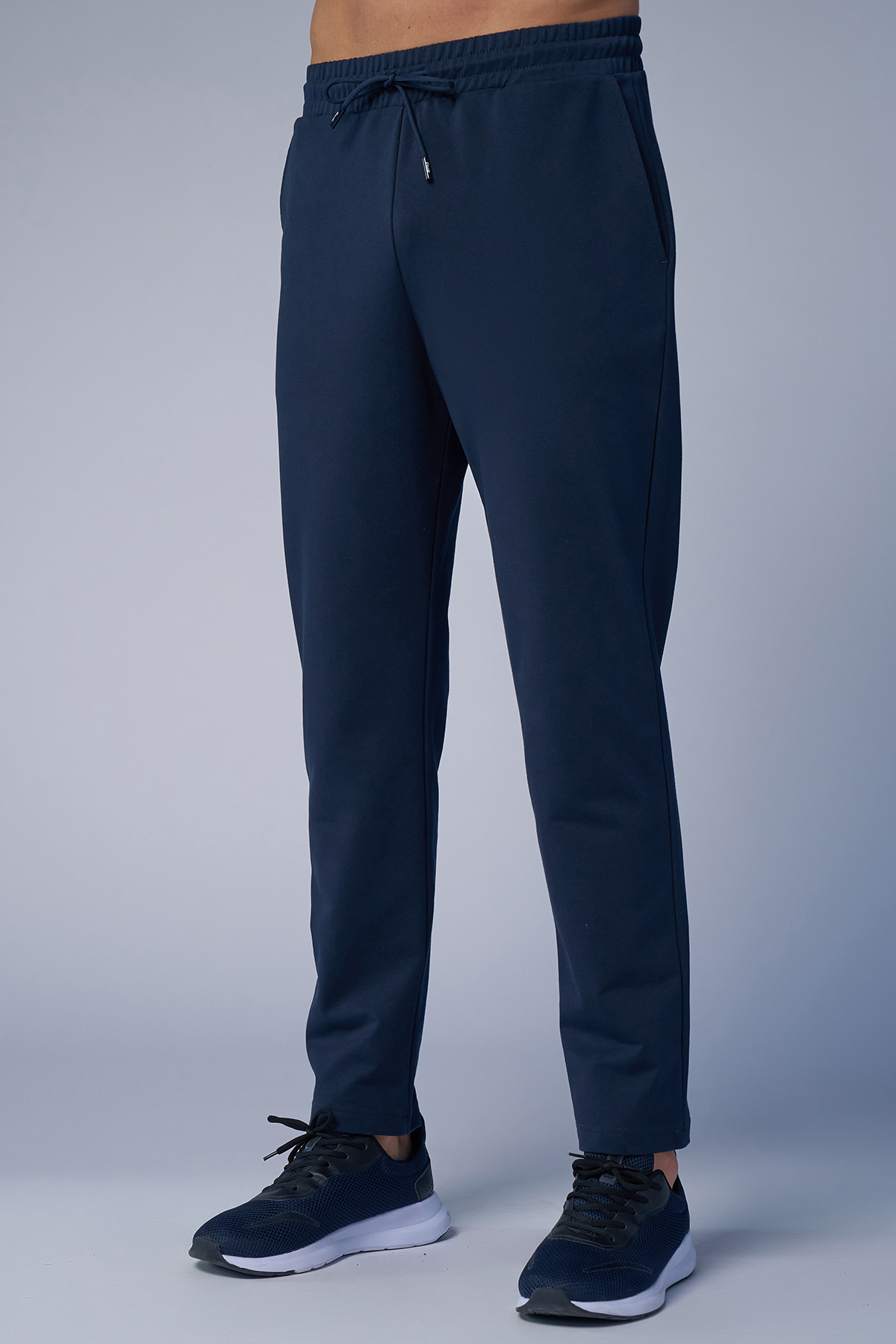 bilcee-Pantaloni de sport pentru bărbați Peak, albastru marin, cu coaste, 7036 4