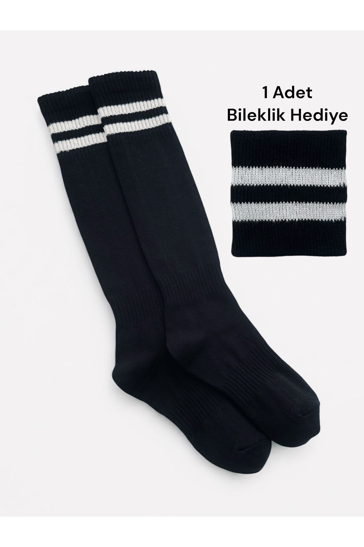 Çorabistaan 2 Çift Çok Renkli Çemberli Unisex Kız Erkek Çocuk Futbol Halı Saha Maç Çorabı Tozluk Spor Taraftar