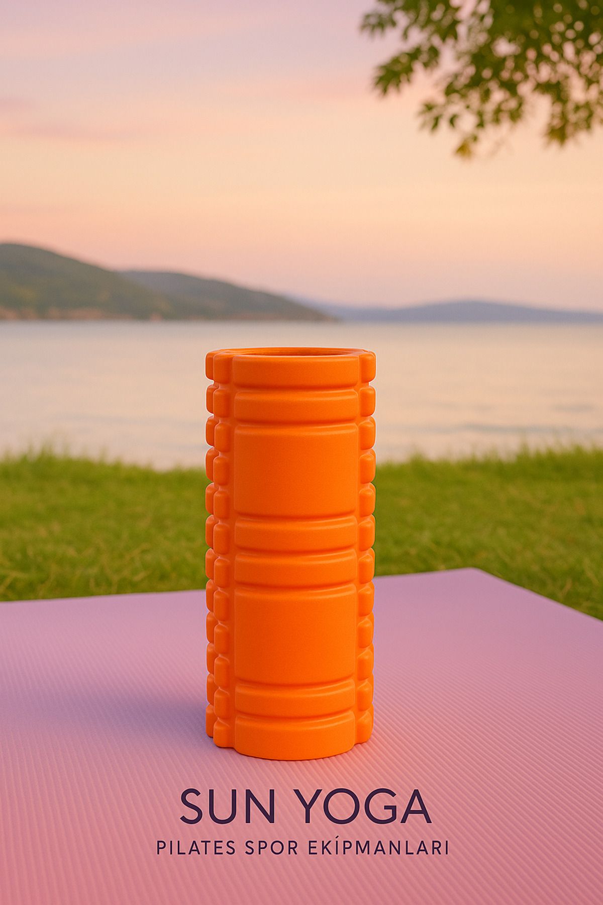 SUN YOGA PİLATES SPOR EKİPMANLARI Yüksek Yoğunlukta Orta Sert Deluxe Foam Roller Fıtness pilates yoga masaj köpüğü masaj rulosu