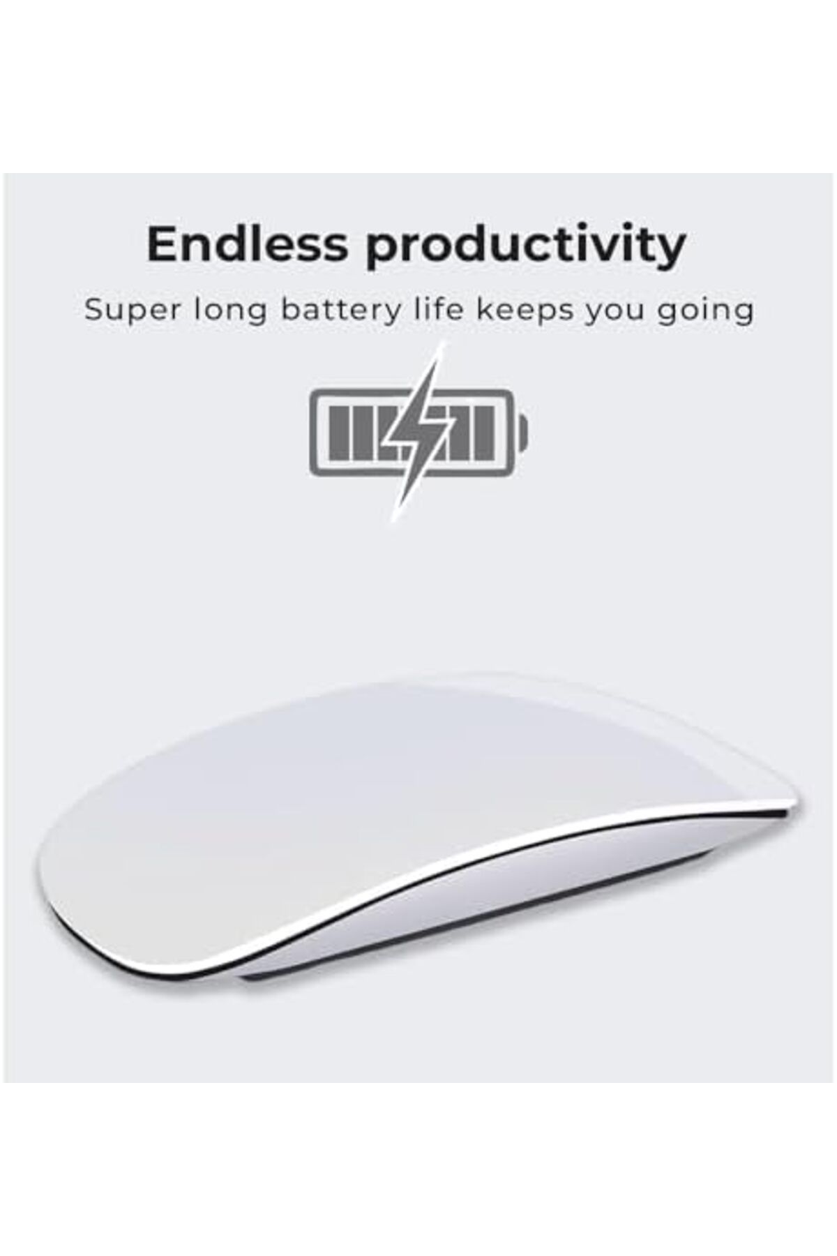 Glassology-Magic Mouse - White Multi-Touch Surface Rechargeable Wireless Touch Scroll Optical Mouse 5