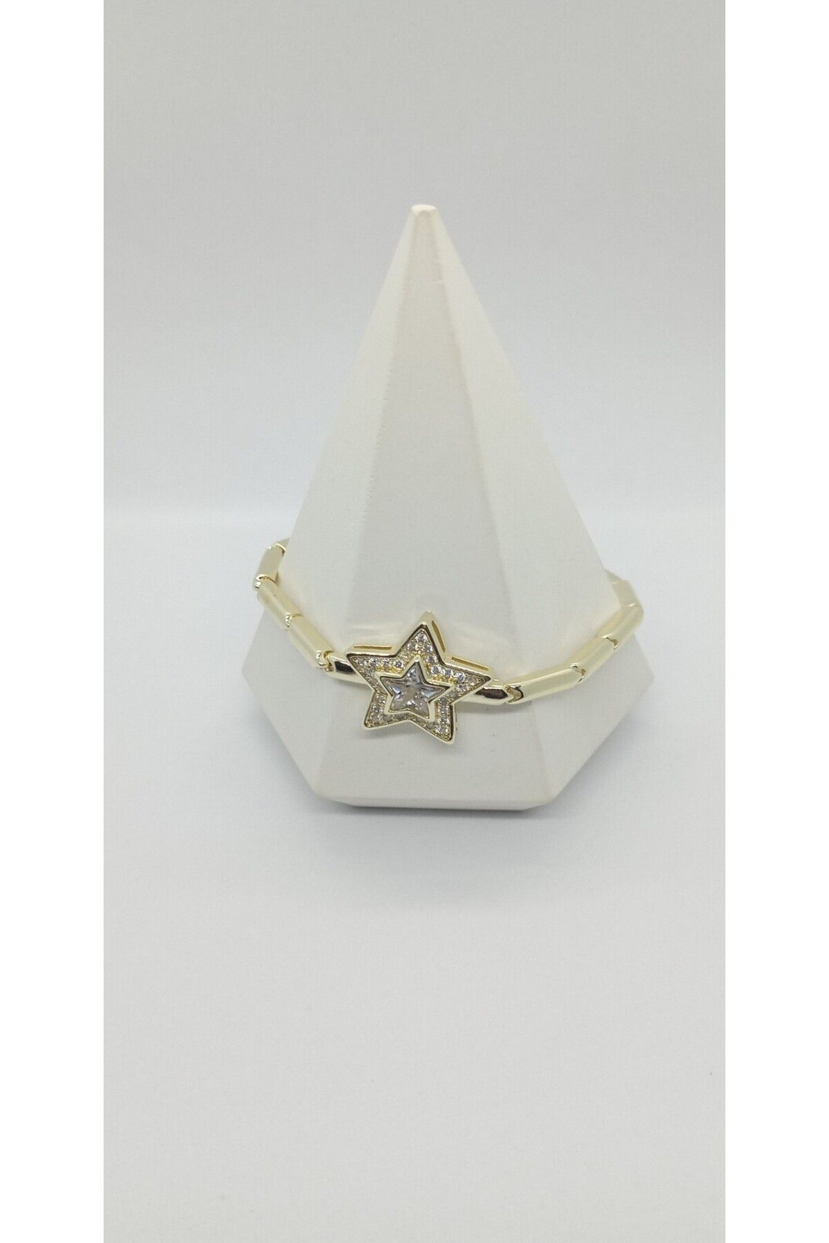 ndjewelry Gold Renk Plaka Ve Yıldız Figür Bileklik