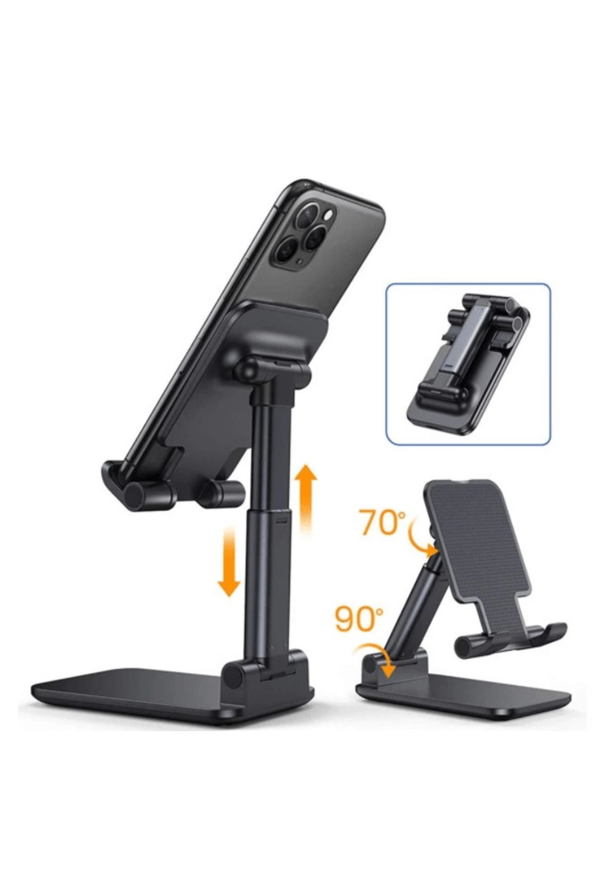melfxxl eticaret Pratik Katlanabilir Masaüstü Telefon Tutucu Stand Cm-157 ( Lisinya )