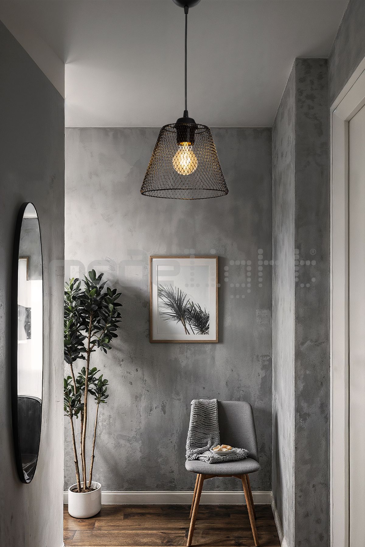 Modelight TELYA TEKLİ SARKIT SİYAH SALON-OTURMA-ÇOCUK-YEMEK-YATAK ODASI-ANTRE-MUTFAK