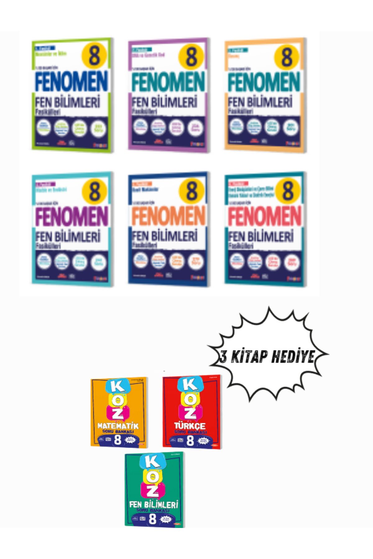 Fenomen Yayıncılık FASİKÜL SET FEN BİLİMLERİ 8.SINIF FENOMEN YAYINLARI GÜNCELL(1-2-3-4-5-6)
