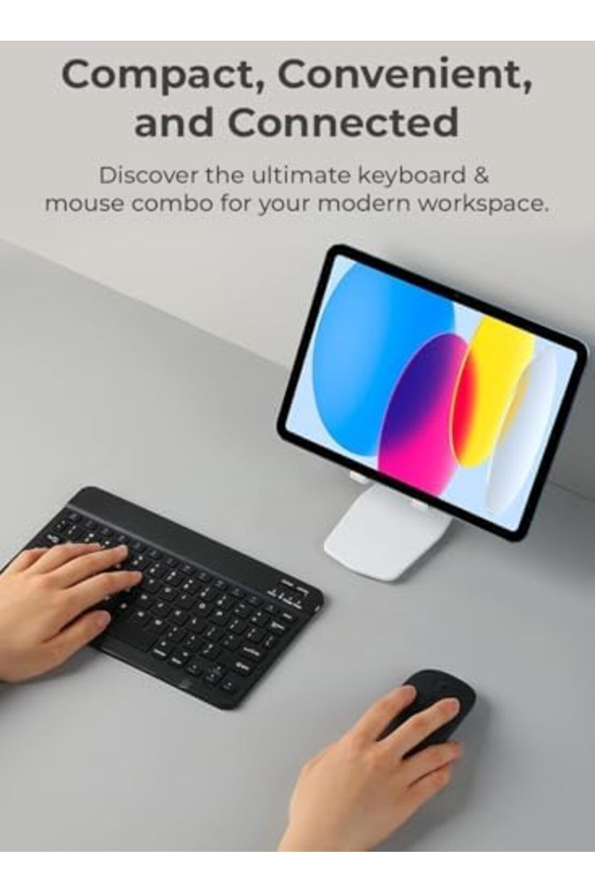 Glassology-Universal Black Wireless Keyboard And Mouse Combo With Dual-language Support 7