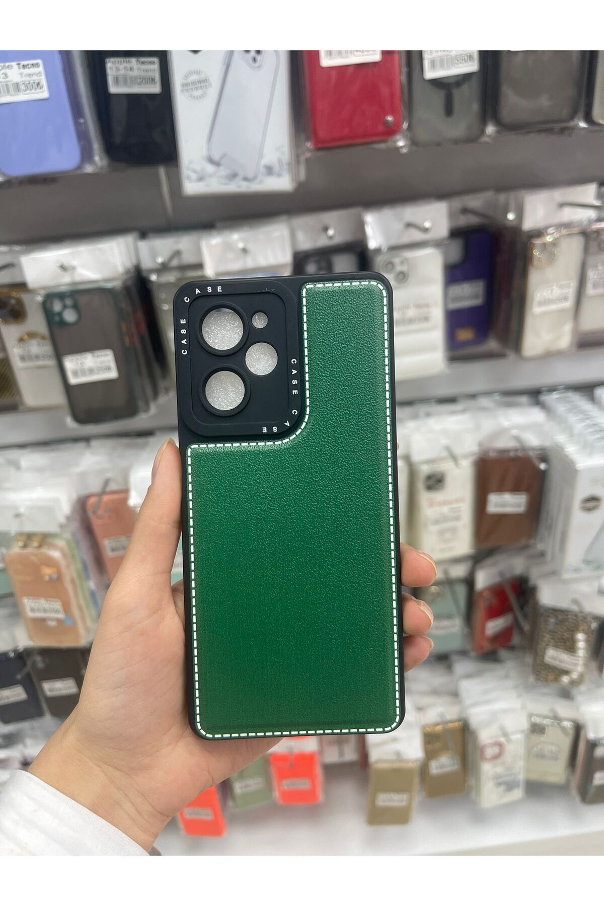 TECNOTREND poco x5 pro uyumlu deri görünümlü kılıf