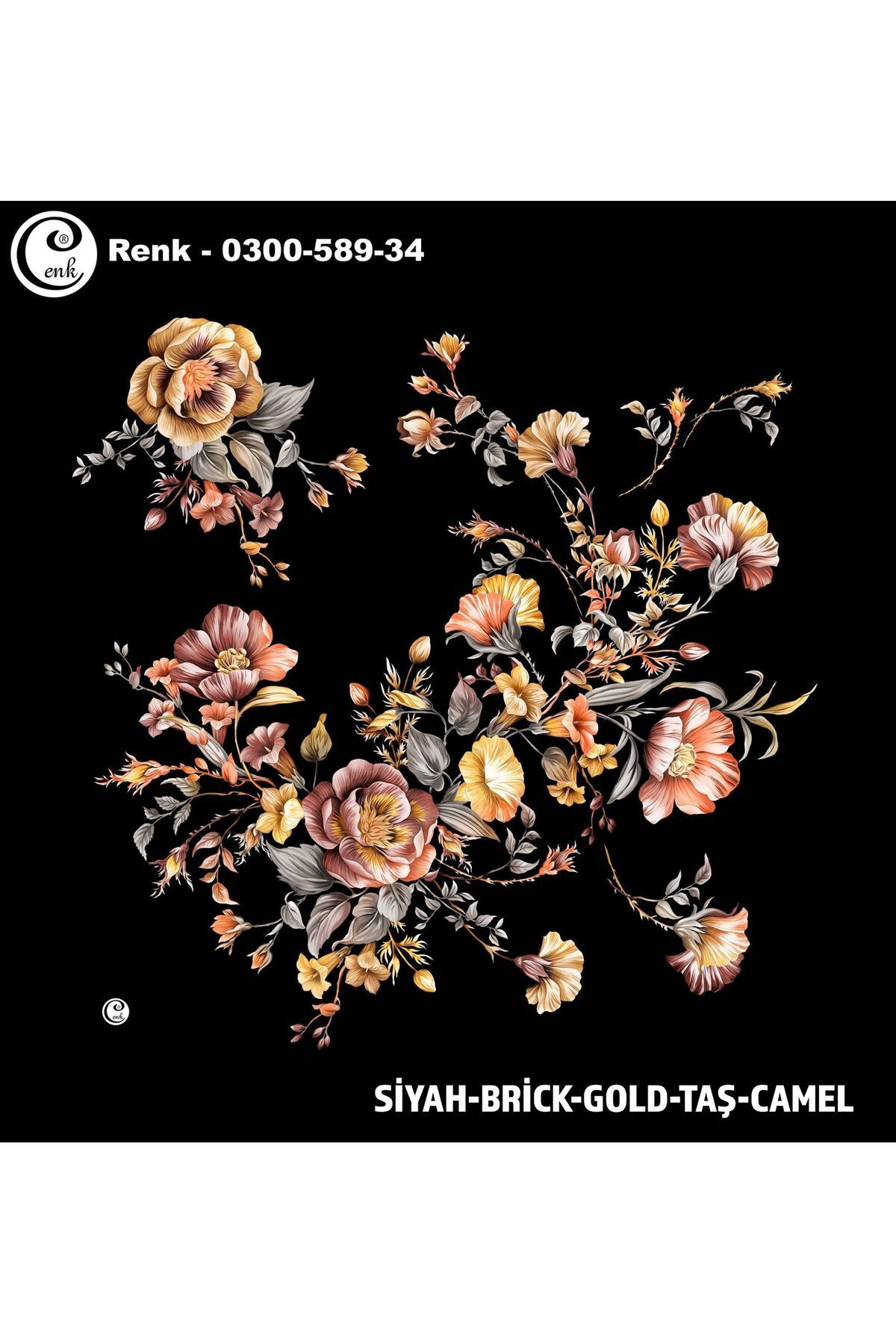 Cenk Desenli Oyalık Yazma - 0300-589