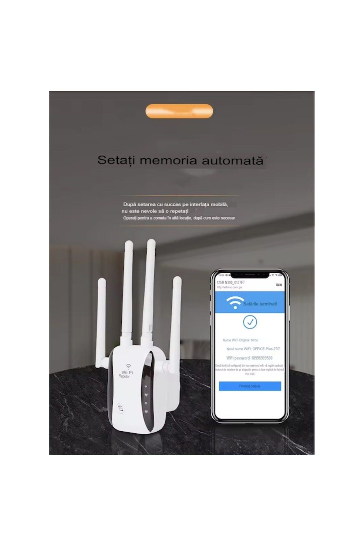 arvada-Amplificator Semnal Wireless,NBKEY GT300 WR29 , Range Extender Retea WiFi, 4 Antene 3