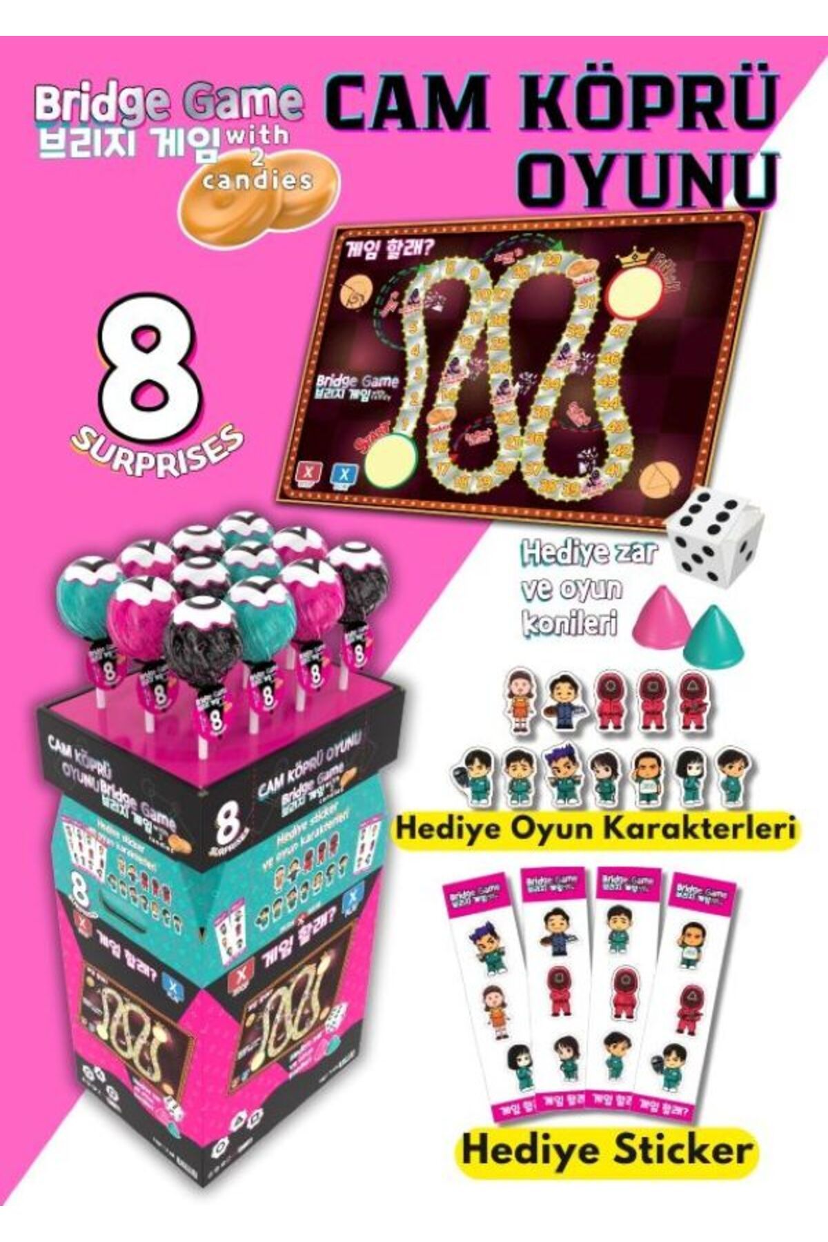 Squid Game Bridge Supriz Lolli & Toys 12GR (3 ADET)