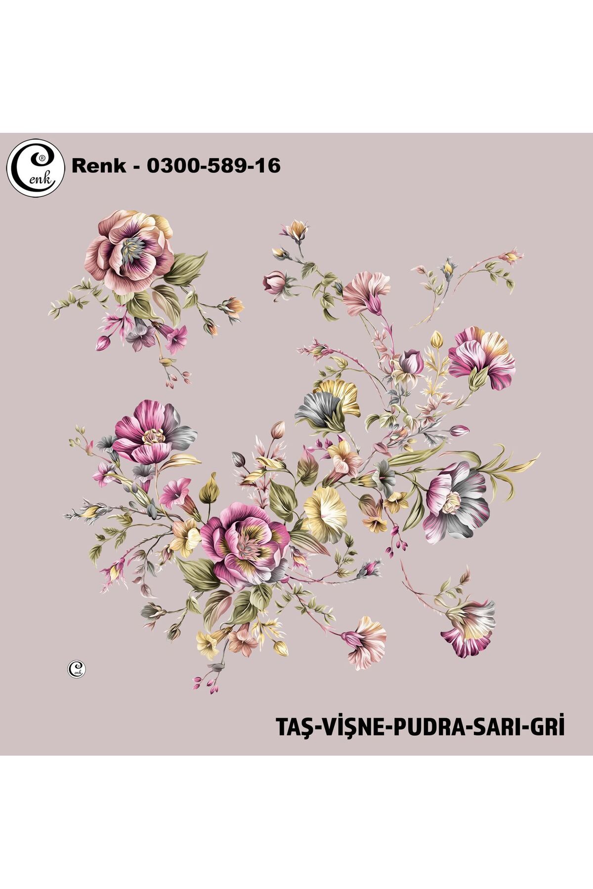 Cenk Desenli Oyalık Yazma - 0300-589