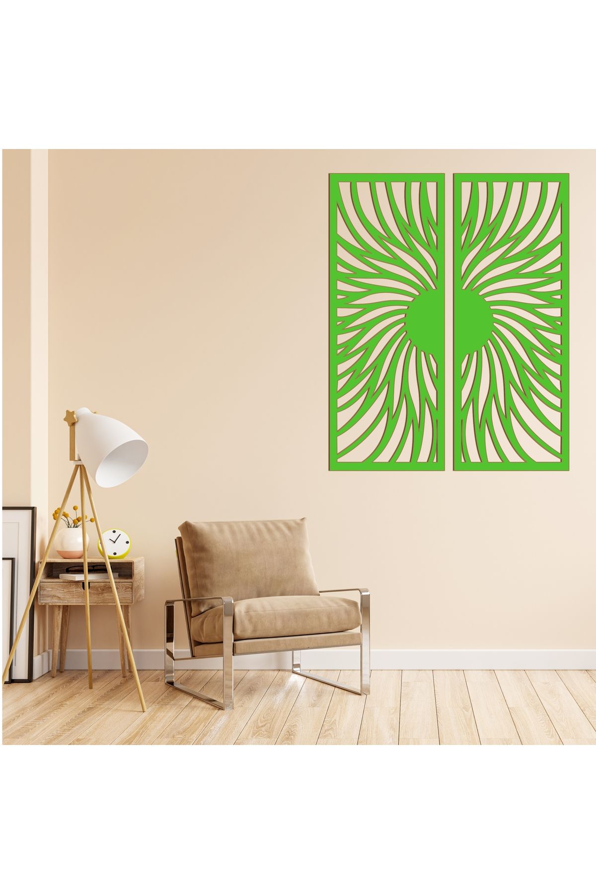 Grand Fine Art Çerçeve Görünümlü İki Parça Renkli MDF Panel Tablo
