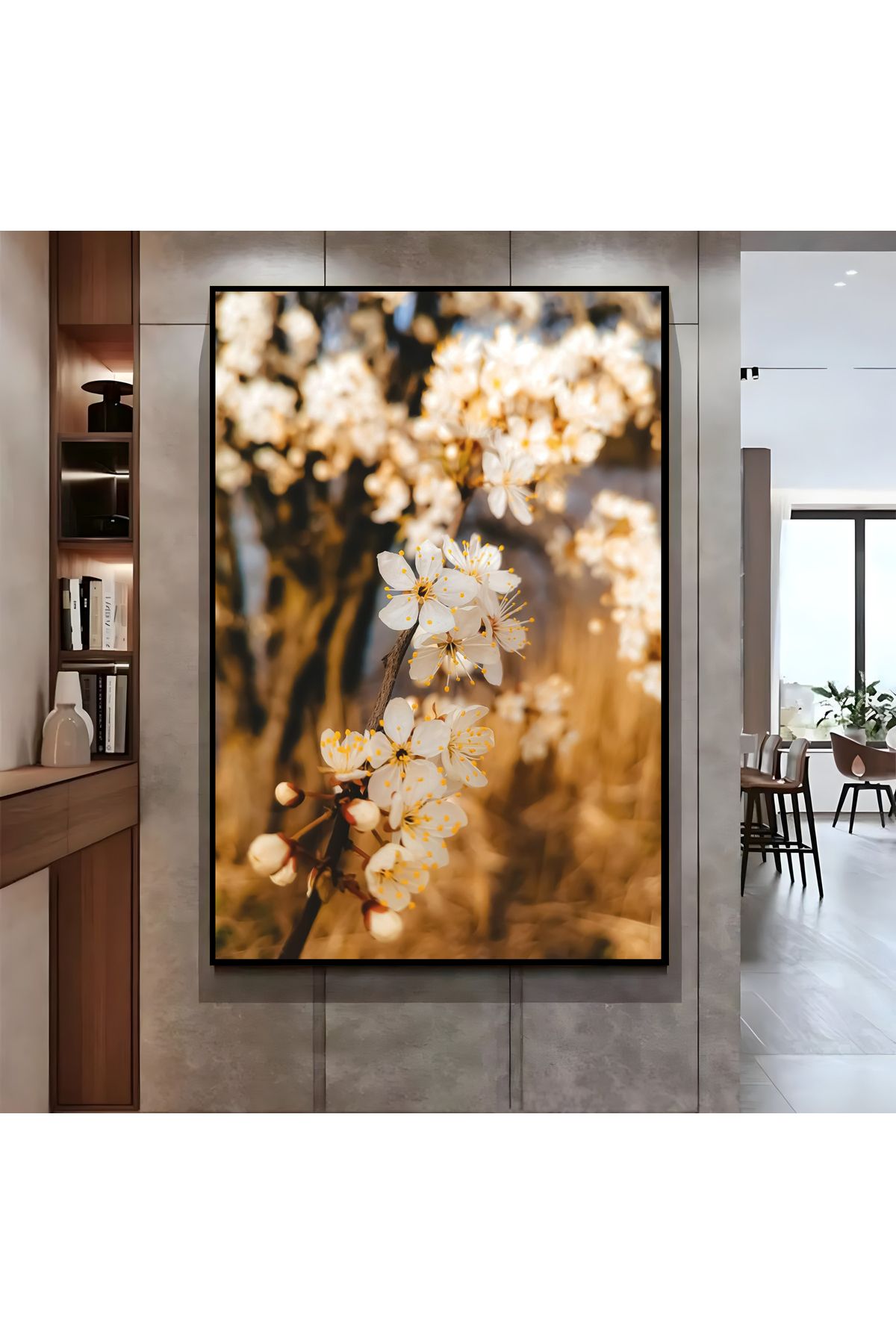 Harikabirev HARİKABİREV|SOFT ÇİÇEK DALI MODEL ( CKD-093) |ÇERÇEVELİ KANVAS TABLO CKDİKEY